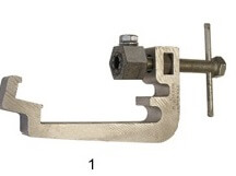 Track clamp (temp rail bond) 110-125/135-150mm